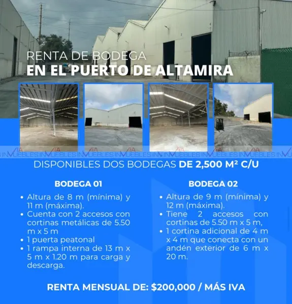Bodega en renta en Puerto Industrial de Altamira, Altamira — foto 2 de 10