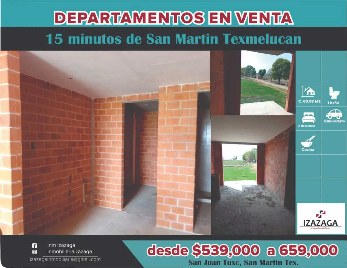 Departamento en venta en San Juan Tuxco, San Martín Texmelucan — foto 1 de 2