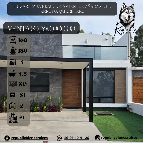 Venta de Casa Fraccionamiento Cañadas del Arroyo Corregidora Queretaro