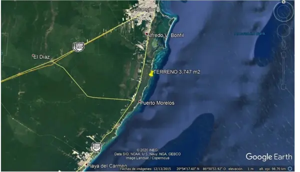 Terreno en Venta de 3,747 m2 en Bahía Petempich, Puerto Morelos, Cancún