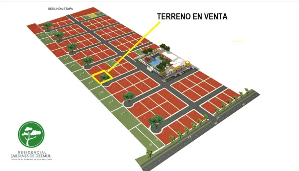 Terreno en Venta, 451 M2, Residencial Jardines de Dzemul, Yucatán