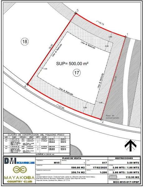 Terreno en Venta, 500 m2 FAIRWAY PLUS, Mayakoba, Country Club, Playa del Carmen