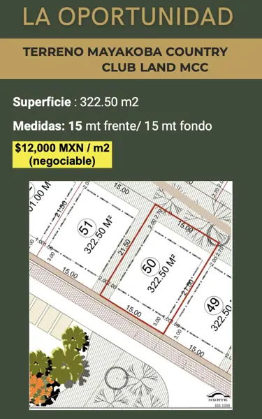Terreno en venta en Playa del Carmen, Playa del Carmen — foto 2 de 3