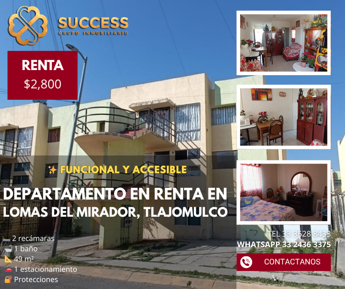 Departamento en renta en Lomas del Mirador, Tlajomulco de Zúñiga — foto 1 de 13