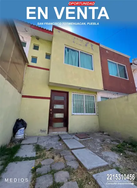 Remate de Casa en San Francisco Totimehuacan, Puebla, a Min de Buap, Solo Contado