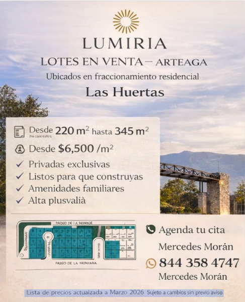 Terreno en venta en Las Huertas, Arteaga — foto 3 de 9