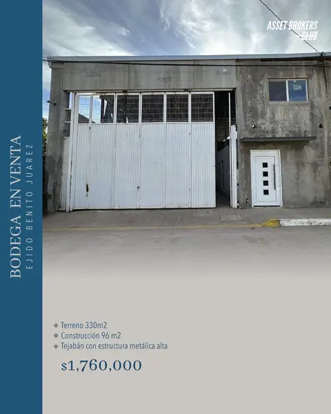 BODEGA EN VENTA EJIDO BENITO JUAREZ
