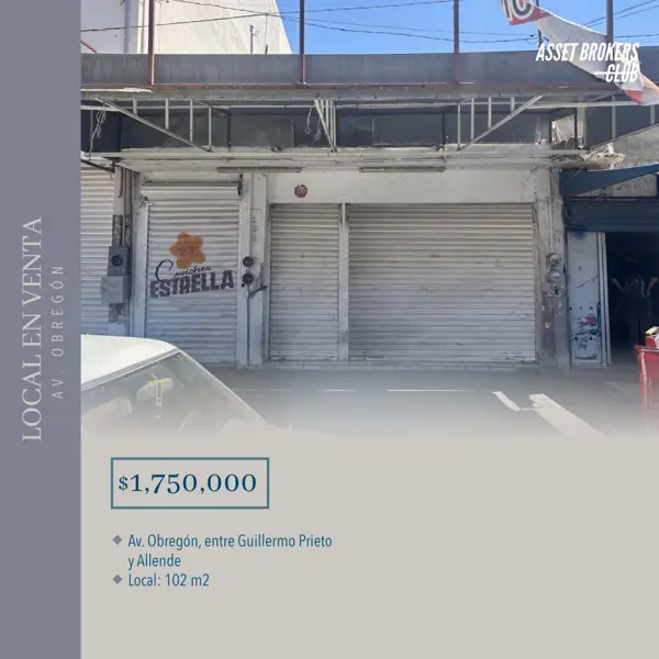 LOCAL EN VENTA COLONIA CENTRO