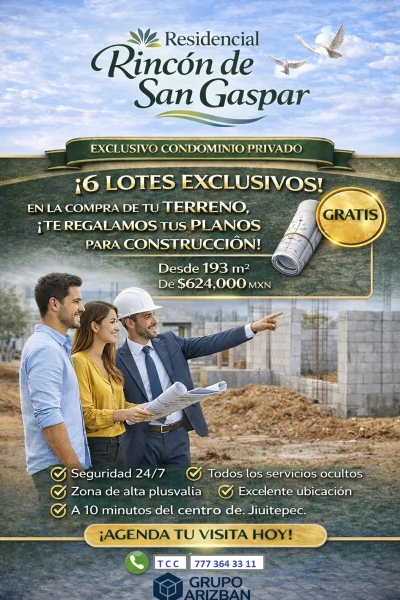Terreno en venta en Cliserio Alanís (San Gaspar), Jiutepec — foto 1 de 7