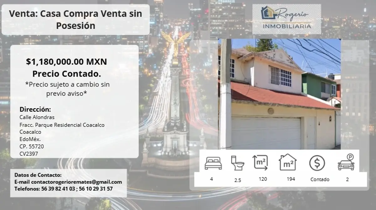 Casa en venta en Parque Residencial Coacalco 1a Sección, Coacalco de Berriozábal