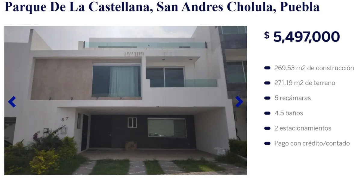 Casa en venta en Parque de la Castellana, San Andrés Cholula — foto 1 de 9