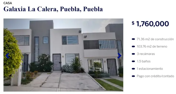 Venta de Casa Adjudicada por Banco en la Calera, Puebla
