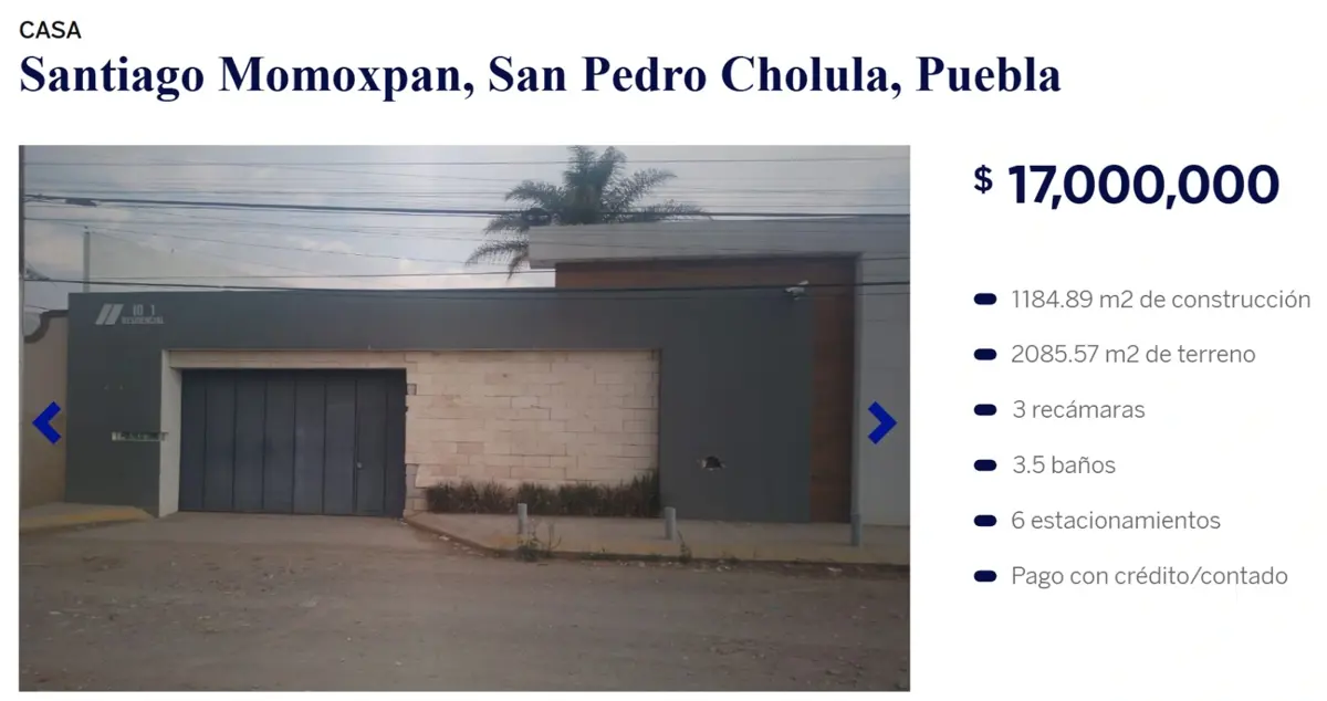 Casa en venta en Santiago Momoxpan, San Pedro Cholula — foto 1 de 11