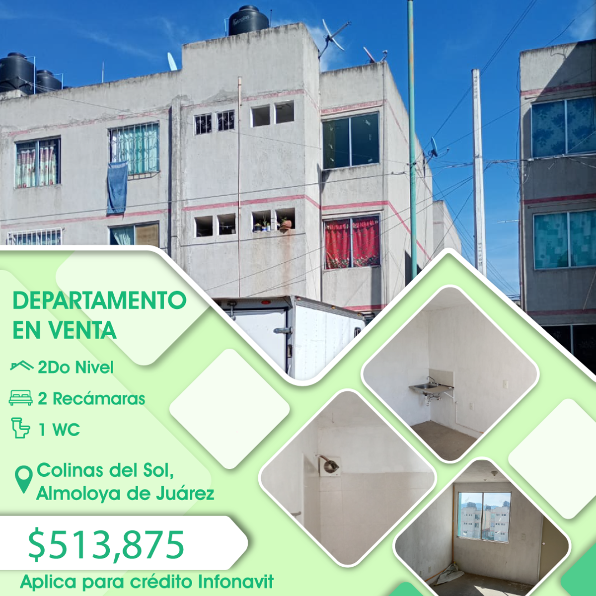Departamento en venta en Valle de los Sauces, Atlacomulco — foto 1 de 7
