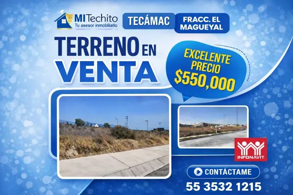 TERRENO EN VENTA  MAGUEYAL TECAMAC (0047)