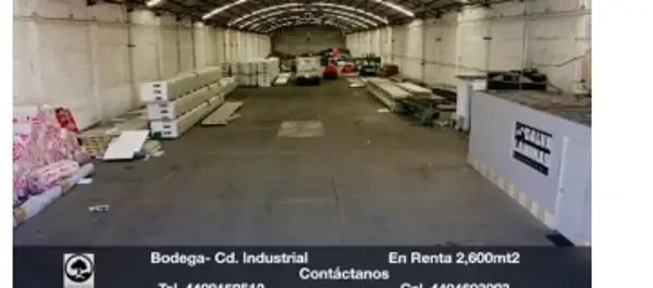 RENTA DE BODEGA EN CIUDAD INDUSTRIALZONA SUR DE AGUASCALIENTES