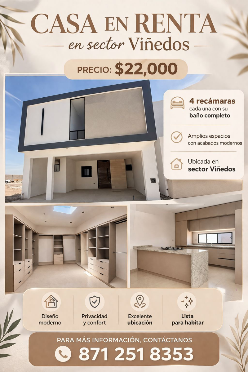 Casa en renta en Residencial Palma Real, Torreón — foto 1 de 12