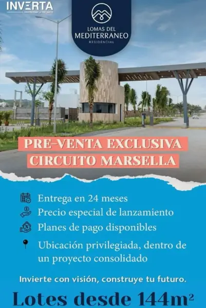 Terreno en venta en Lomas del Mediterráneo, Alvarado — foto 3 de 5