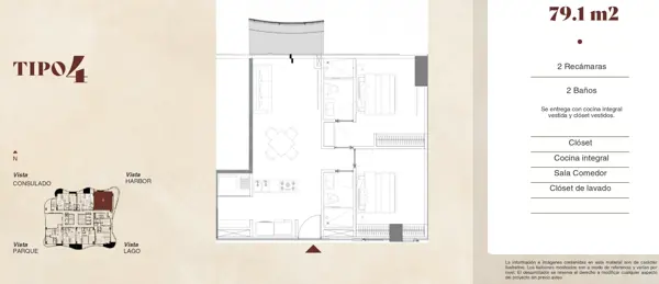 Departamento en venta en Vía Montejo, Mérida — foto 3 de 17