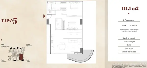 Departamento en venta en Vía Montejo, Mérida — foto 3 de 17