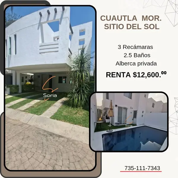 CASA EN RENTA CUAUTLA MORELOS CASA EN RENTA CUAUTLA MORELOS