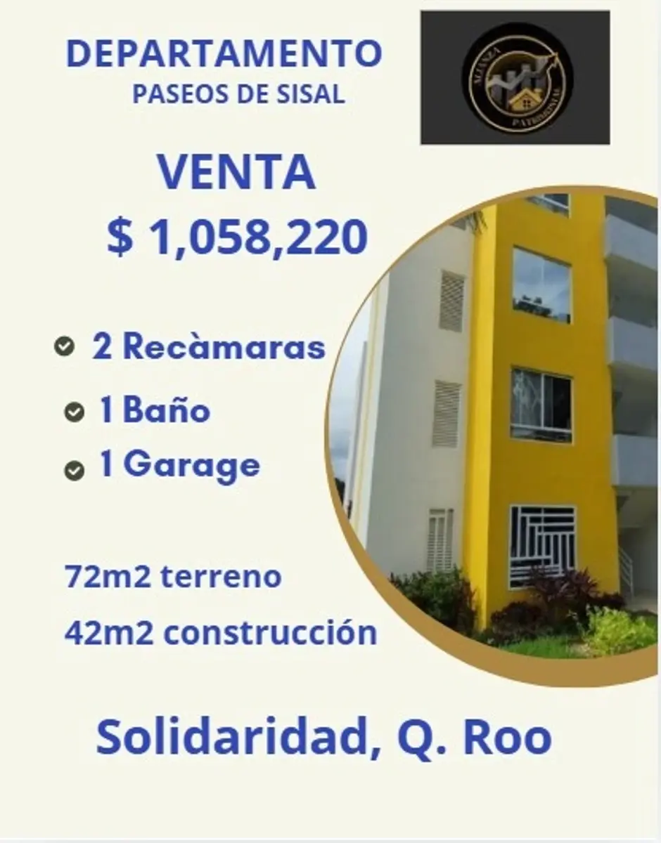 Departamento en venta en Solidaridad, Playa del Carmen — foto 1 de 3