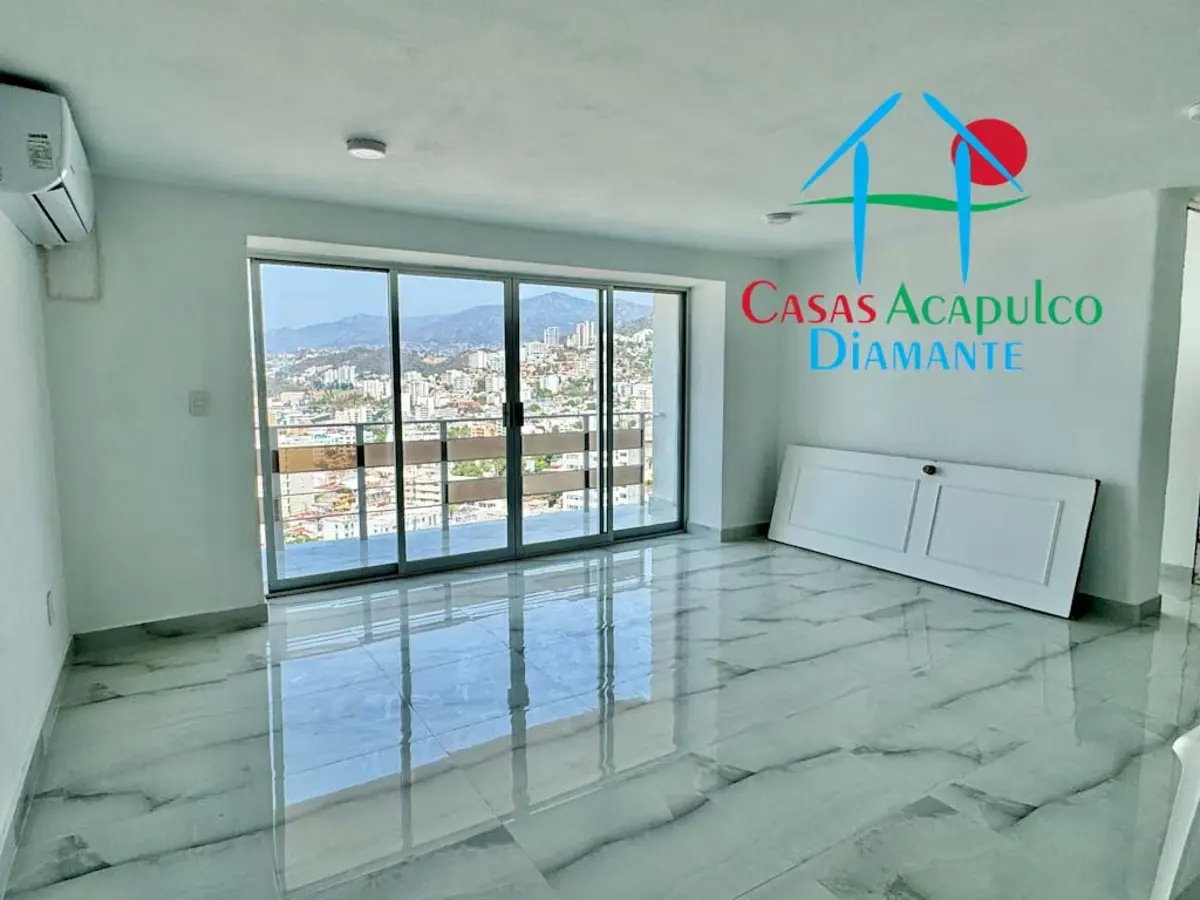 Depa con 2 recámaras, terraza con vista a la ciudad y vista parcial al mar Depa con 2 recámaras, terraza con vista a la ciudad y vista parcial al mar
