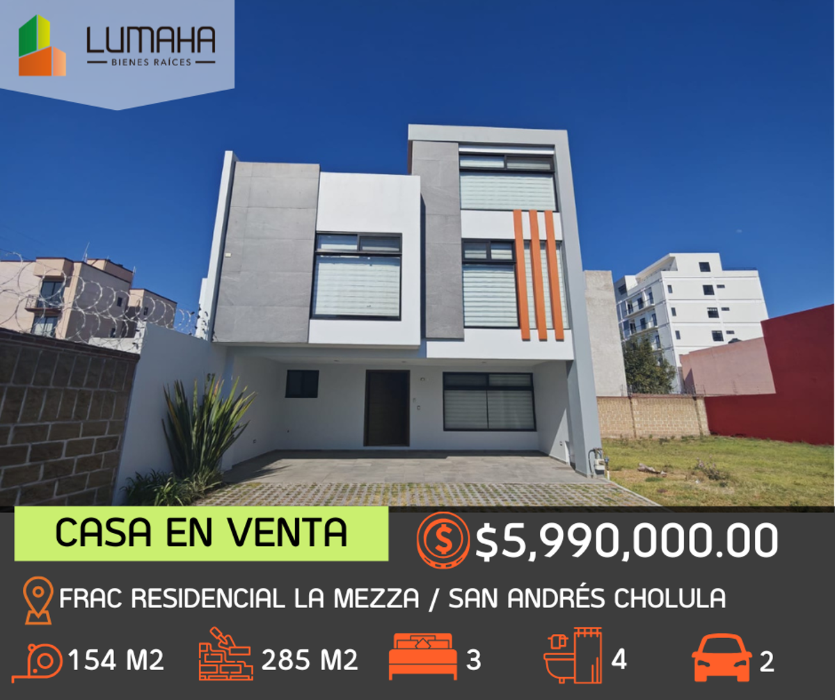 Casa en venta en Residencial La Mezza, San Andrés Cholula — foto 1 de 18
