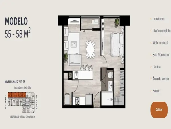 Departamento en venta en Centro, Monterrey — foto 3 de 5
