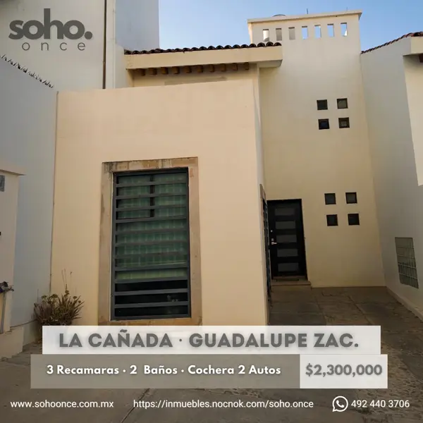 Casa en Venta en La Cañada, Guadalupe, Zacatecas