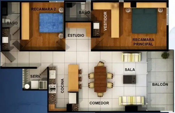 Departamento en renta en Chapalita, Guadalajara — foto 2 de 2