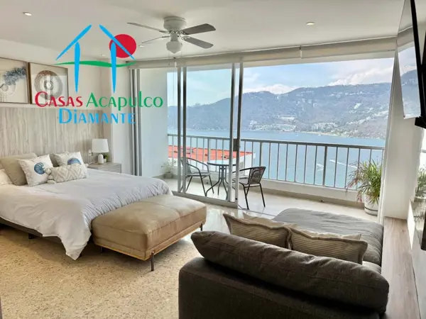 Departamento con 2 recámaras y terraza con vista al mar