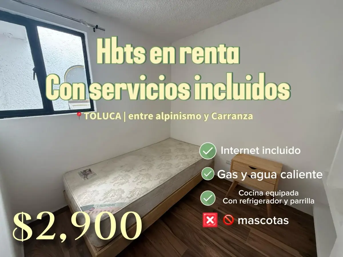 Departamento en renta en Guadalupe San Buenaventura, Toluca — foto 1 de 13
