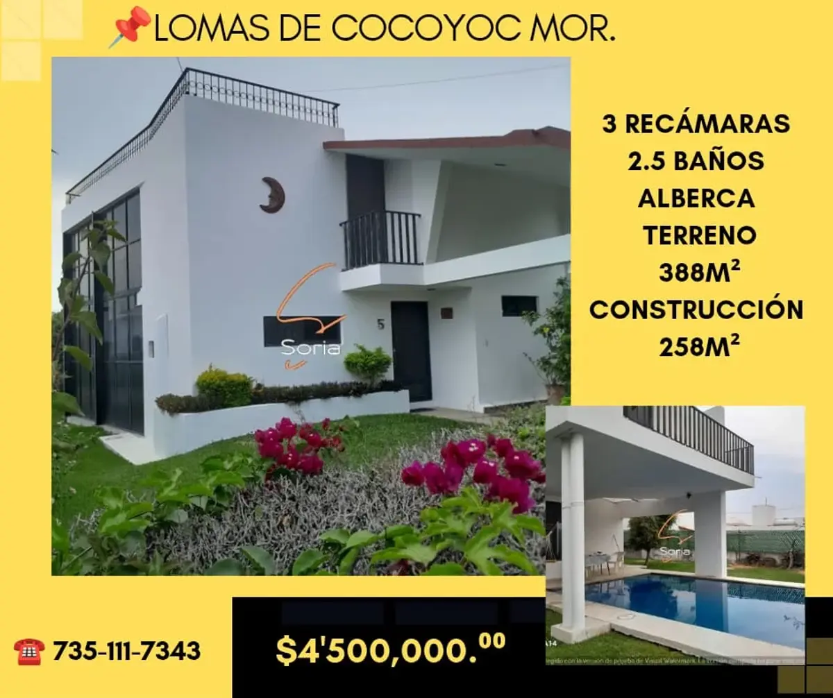 Casa en venta en Lomas de Cocoyoc, Atlatlahucan — foto 1 de 17