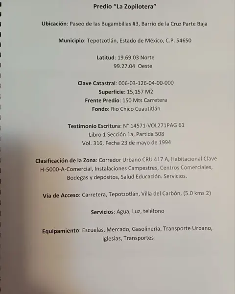 Terreno en venta en Sin colonia, Tepotzotlán — foto 2 de 3