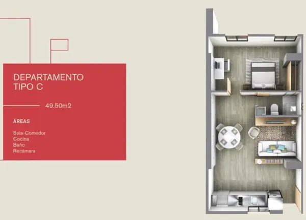 Departamento en venta en Barrio Antiguo, Monterrey — foto 3 de 6