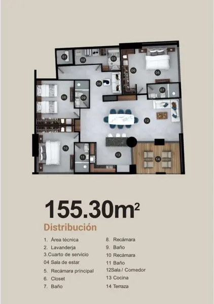Departamento en venta en Contry, Monterrey — foto 3 de 12