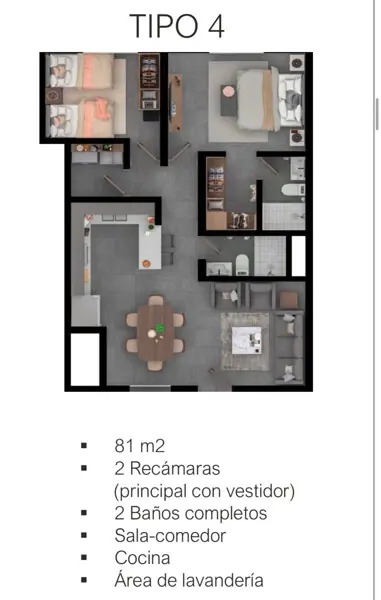 Departamento en venta en Centrika 1 Sector 1a. Etapa, Monterrey — foto 3 de 27