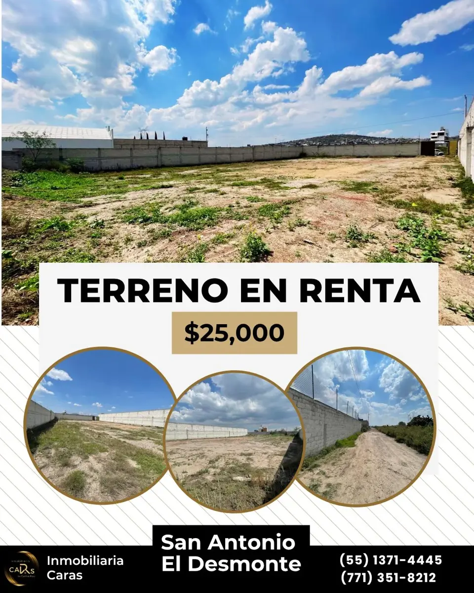 Terreno en renta en San Antonio El Desmonte, Pachuca de Soto — foto 1 de 5