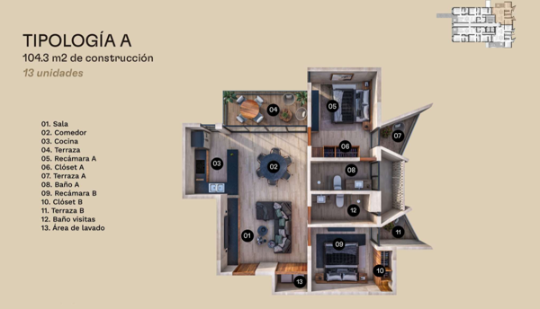Departamento en venta en Telchac Puerto, Mérida — foto 3 de 11