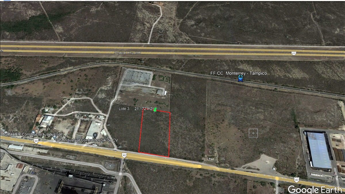 Terreno en Venta en PEMEX Refinería casi plano, con 120 m de frente Terreno en Venta en PEMEX Refinería casi plano, con 120 m de frente