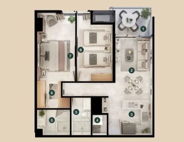 Departamento en venta en Santa Maria, Monterrey — foto 2 de 5