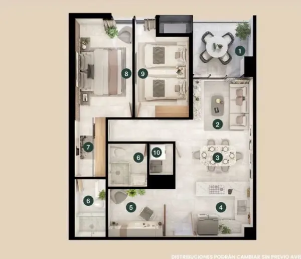 Departamento en venta en Santa Maria, Monterrey — foto 2 de 8