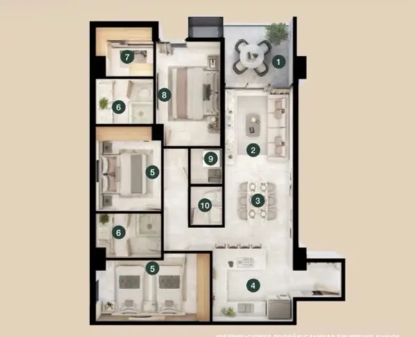 Departamento en venta en Santa Maria, Monterrey — foto 2 de 10