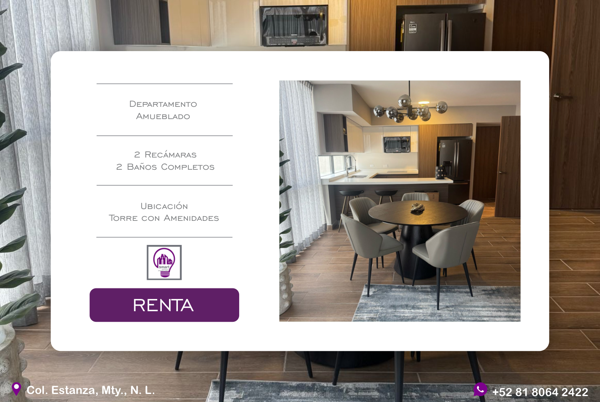 Departamento en Renta Torre Altana Sur de Mty