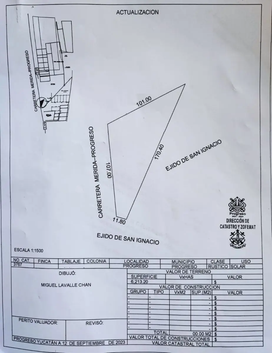 Terreno en venta en San Ignacio, Progreso — foto 1 de 8