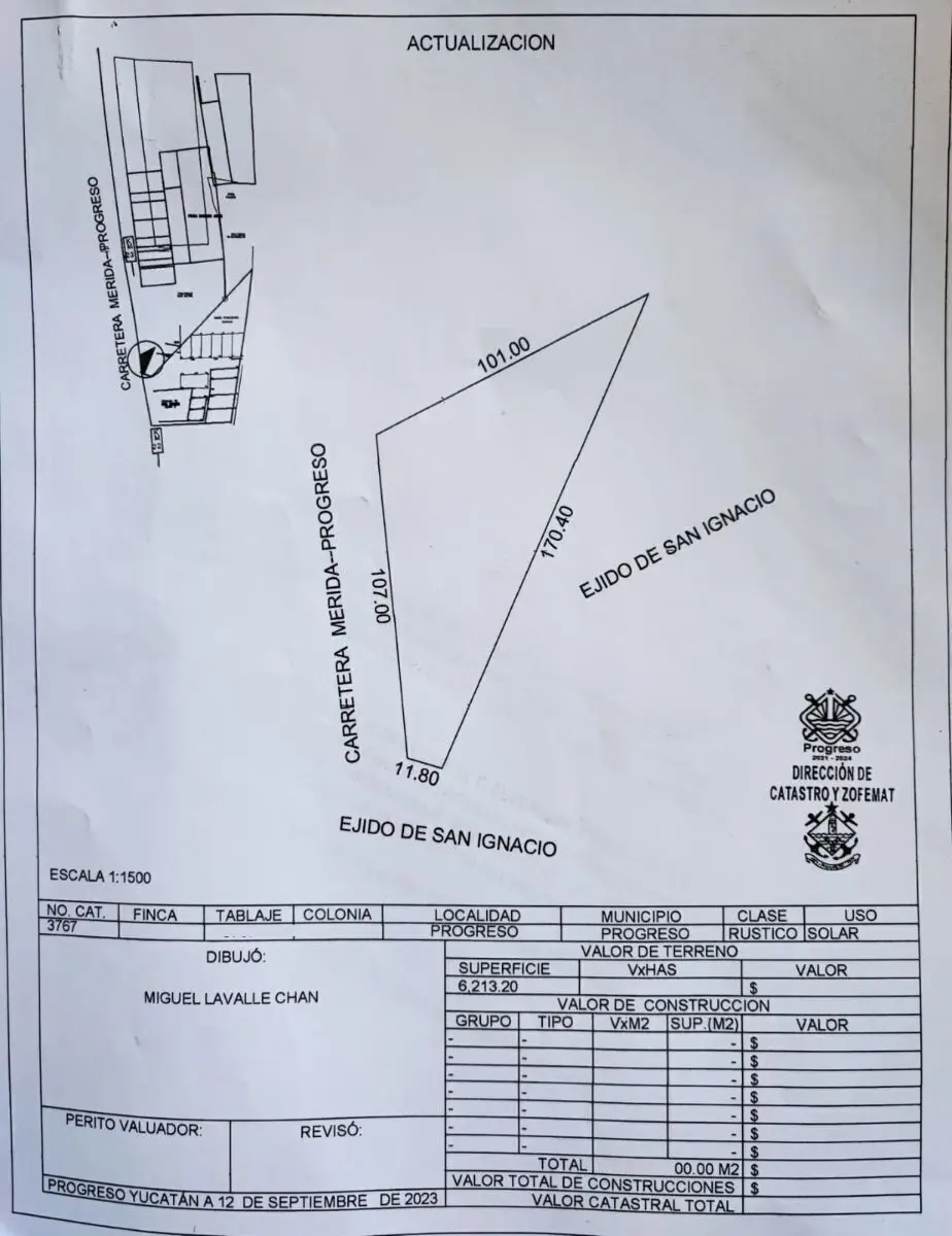 Terreno en venta en San Ignacio, Progreso — foto 1 de 8
