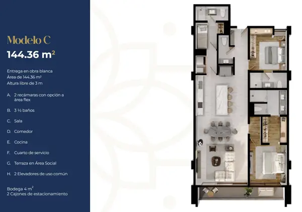 Departamento en venta en Del Valle, San Pedro Garza García — foto 2 de 12