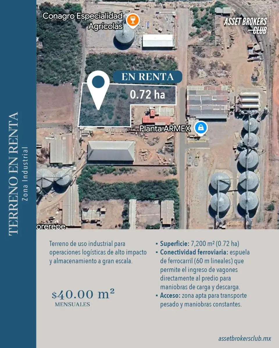 Terreno en renta en Zona Industrial, Ahome — foto 1 de 3