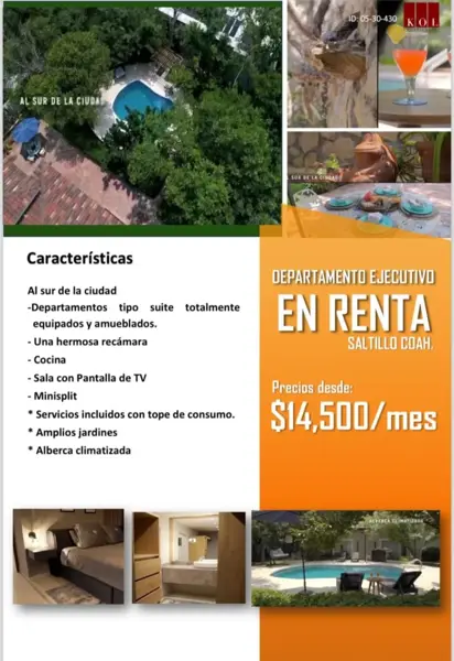 Departamento en Renta en Boulevard Antonio Cárdenas, Sur de Saltillo